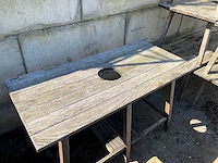 Hardhouten terras bartafel met boomgat (2x) - afbeelding 6 van  7