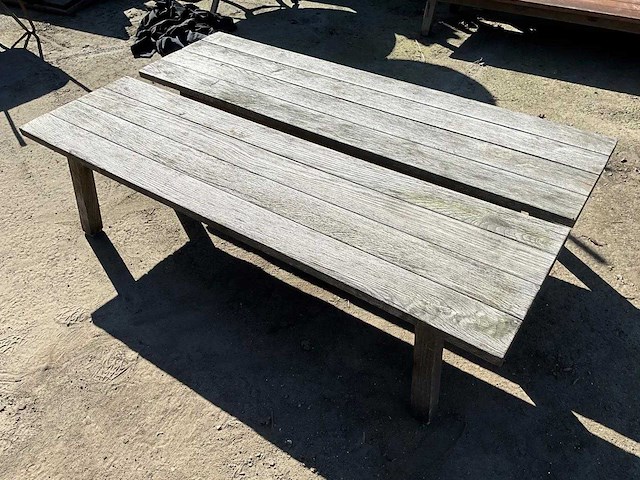 Hardhouten terrastafel (2x) - afbeelding 5 van  5