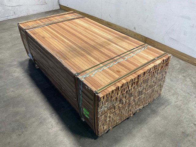 Hardhouten tongnaald profiel-n1 bruin 215x4,9x3,5 cm - set van 2 (50x) - afbeelding 1 van  7