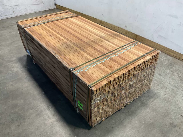 Hardhouten tongnaald profiel-n1 bruin 215x4,9x3,5 cm - set van 2 (50x) - afbeelding 1 van  8