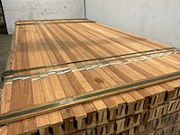 Hardhouten tongnaald profiel-n1 bruin 215x4,9x3,5 cm - set van 2 (50x) - afbeelding 4 van  8
