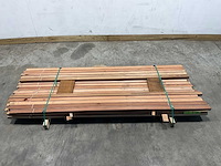 Hardhouten tongnaald profiel-n1 bruin 245x4,9x3,5 cm - set van 2 (40x) - afbeelding 2 van  9