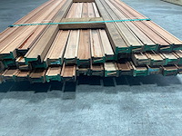 Hardhouten tongnaald profiel-n1 bruin 245x4,9x3,5 cm - set van 2 (40x) - afbeelding 7 van  9