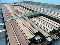 Hardhouten tongnaald profiel-n1 bruin 245x4,9x3,5 cm - set van 2 (40x) - afbeelding 2 van  7