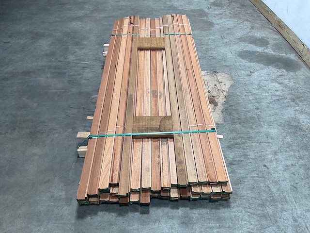 Hardhouten tongnaald profiel-n1 bruin 245x4,9x3,5 cm - set van 2 (40x) - afbeelding 4 van  7