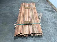 Hardhouten tongnaald profiel-n1 bruin 245x4,9x3,5 cm - set van 2 (40x) - afbeelding 4 van  7