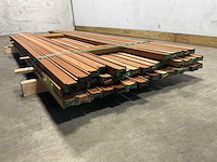 Hardhouten tongnaald profiel-n1 bruin 245x4,9x3,5 cm - set van 2 (40x) - afbeelding 5 van  7