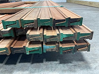 Hardhouten tongnaald profiel-n1 bruin 245x4,9x3,5 cm - set van 2 (40x) - afbeelding 6 van  7