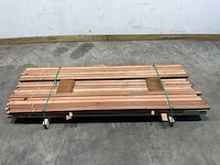 Hardhouten tongnaald profiel-n1 bruin 245x4,9x3,5 cm - set van 2 (40x) - afbeelding 2 van  9
