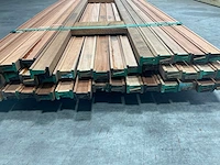 Hardhouten tongnaald profiel-n1 bruin 245x4,9x3,5 cm - set van 2 (40x) - afbeelding 7 van  9