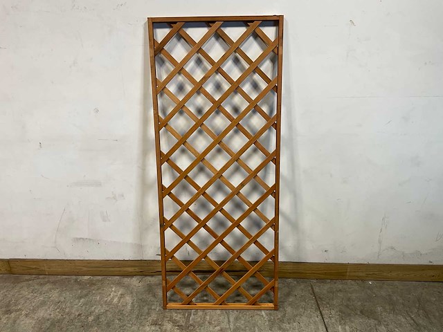Hardhouten trellis recht met kader 180x75 cm (20x) - afbeelding 4 van  5