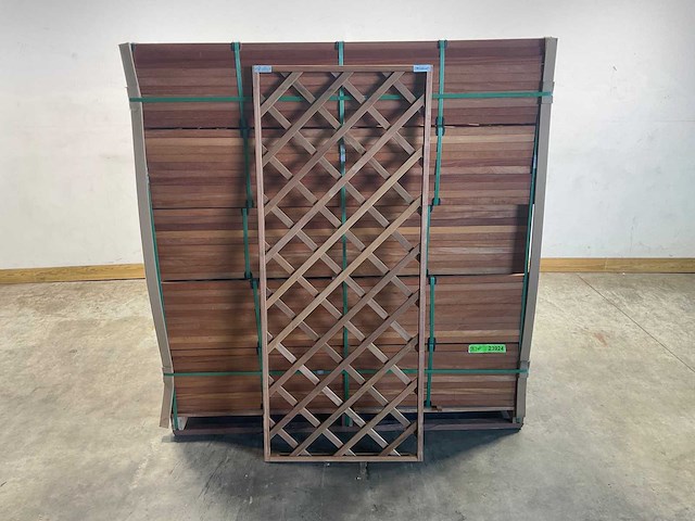 Hardhouten trellis recht met kader 180x75 cm (20x) - afbeelding 5 van  8
