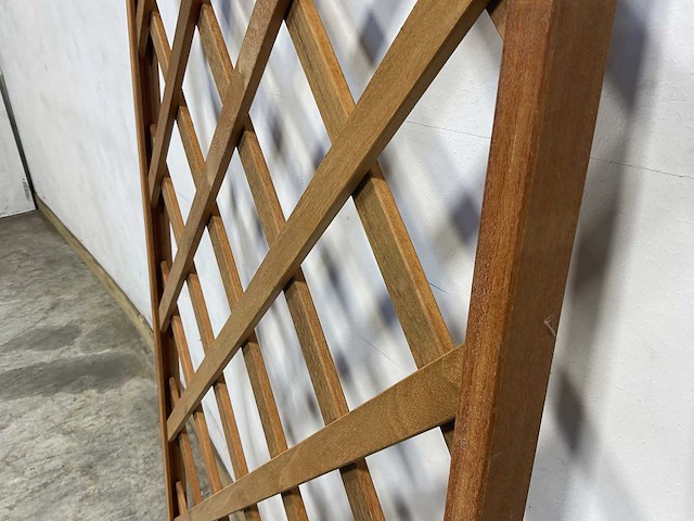 Hardhouten trellis recht met kader 180x75 cm (60x) - afbeelding 12 van  13