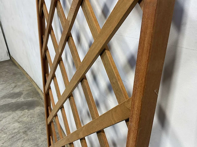 Hardhouten trellis recht met kader 180x75 cm (60x) - afbeelding 12 van  13