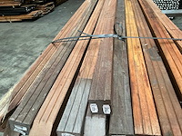 Hardhouten tuinpaal gepunt - 270x6,5x6,5 cm (12x) - afbeelding 4 van  13