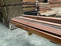 Hardhouten tuinpaal gepunt - 270x6,5x6,5 cm (12x) - afbeelding 7 van  13