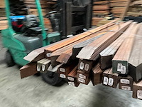 Hardhouten tuinpaal gepunt - 270x6,5x6,5 cm (12x) - afbeelding 10 van  13