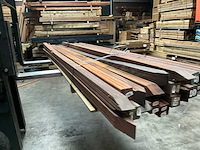 Hardhouten tuinpaal gepunt - 270x6,5x6,5 cm (12x) - afbeelding 13 van  13