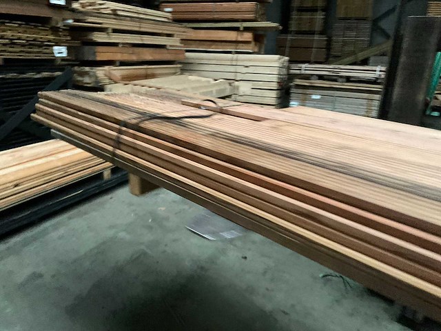 Hardhouten tuinplank - 250-300x14,5x2,5 (25x) - afbeelding 3 van  8