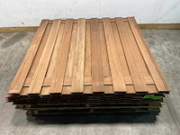 Hardhouten tuinscherm 17-planks - 180x180 cm (7x) - afbeelding 2 van  4