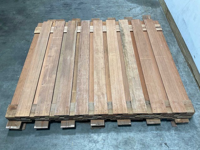 Hardhouten tuinscherm 21-planks - 180x150 cm (3x) - afbeelding 2 van  3