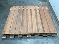 Hardhouten tuinscherm 21-planks - 180x150 cm (3x) - afbeelding 1 van  3