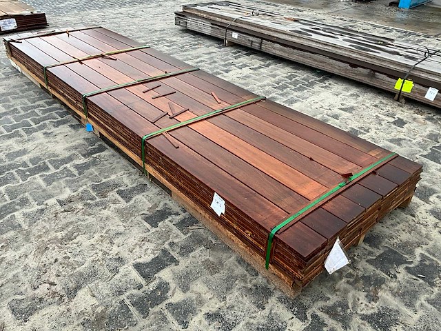 Hardhouten vlonderplank 1.6x14.5x396 cm (56x) - afbeelding 1 van  6