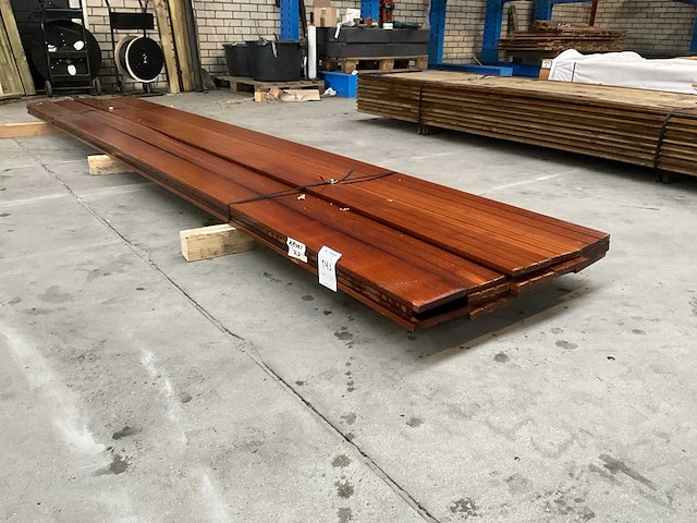 Hardhouten vlonderplank 1,6x14,5x396cm (21x) - afbeelding 1 van  5