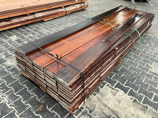 Hardhouten vlonderplank 2.7x19.5x366cm (57x) - afbeelding 2 van  7