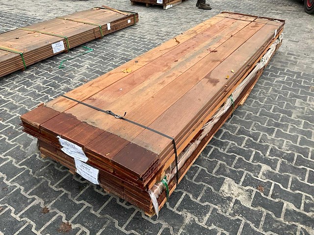 Hardhouten vlonderplank 2.7x19.5x366cm (57x) - afbeelding 2 van  7
