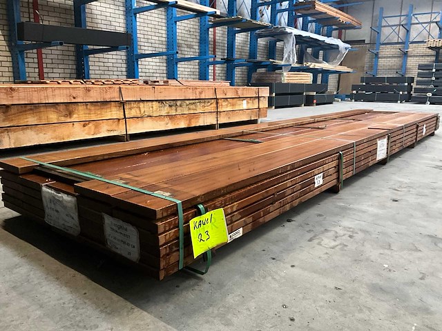 Hardhouten vlonderplank 2,7x19x457cm (28x) - afbeelding 2 van  5