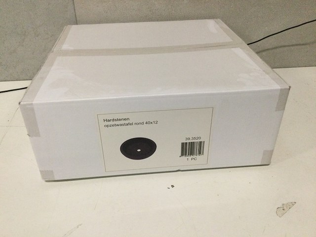 Hardstenen opzetwastafel rond 40x12 cm wb, 39.3520, grijs tinten - afbeelding 1 van  2