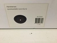 Hardstenen opzetwastafel rond 40x12 cm wb, 39.3520, grijs tinten - afbeelding 2 van  2