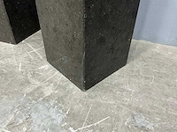 Hardstenen zuil 30x30x105 cm (2x) - afbeelding 4 van  4