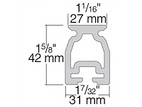 Harken trk-27mm high beam curved track black 2.0m - hc11714 - afbeelding 3 van  3
