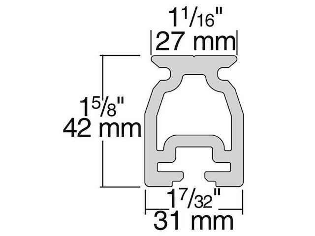 Harken trk-27mm high beam curved track black 2.0m - hc11714 - afbeelding 5 van  5