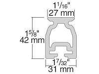 Harken trk-27mm high beam curved track black 2.0m - hc11714 - afbeelding 5 van  5