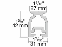 Harken trk-27mm high beam curved track black 2.0m - hc11714 - afbeelding 5 van  5