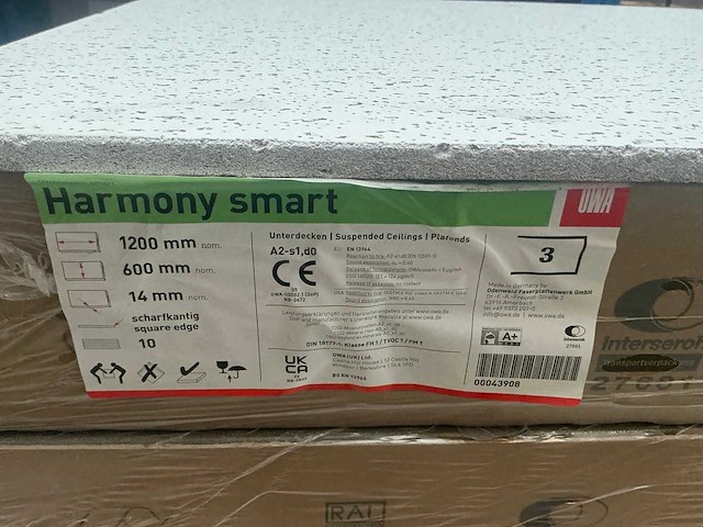 Harmony smart systeemplafond platen 120x60x1.4 (6x omdoos) - afbeelding 2 van  2