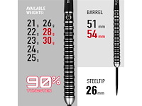 Harrows dart supergrip ultra 90% tungsten - afbeelding 2 van  4