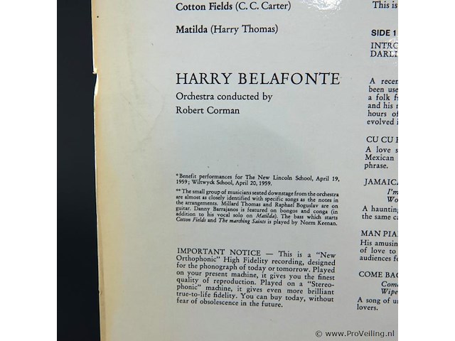 Harry belafonte - afbeelding 4 van  5