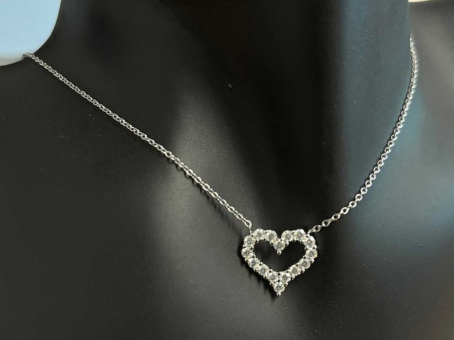 Hart ketting briljanten - afbeelding 2 van  7