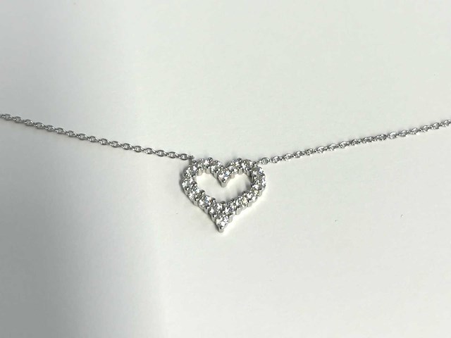 Hart ketting briljanten - afbeelding 5 van  7