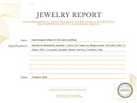 Hart vorm briljant van 3.00 carat (gecertificeerd) - afbeelding 3 van  4