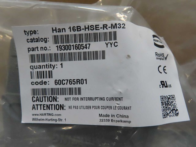 Harting - han 16b - stekkerhuis (53x) - afbeelding 2 van  2