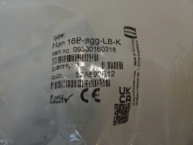 Harting - han 16b-agg-lb-k - connectorbehuizing (40x) - afbeelding 3 van  3