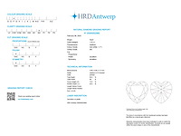 Hartvorm diamant 1.01 carat met hrd certificaat - afbeelding 4 van  4