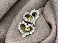 Hartvorm oorbellen briljanten hoge kwaliteit - afbeelding 1 van  7