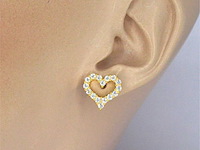 Hartvorm oorbellen briljanten hoge kwaliteit - afbeelding 2 van  7