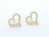 Hartvorm oorbellen briljanten hoge kwaliteit - afbeelding 4 van  7